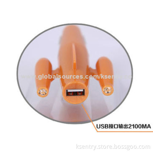 Newly designed airplane-shape USB car charger with 3-in-1 charging cable